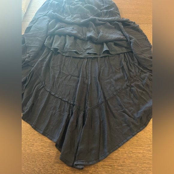 Hollister Navy Crochet Maxi Dress Crochet-Style Mix V-Neck Size Medium - Picture 10 of 16